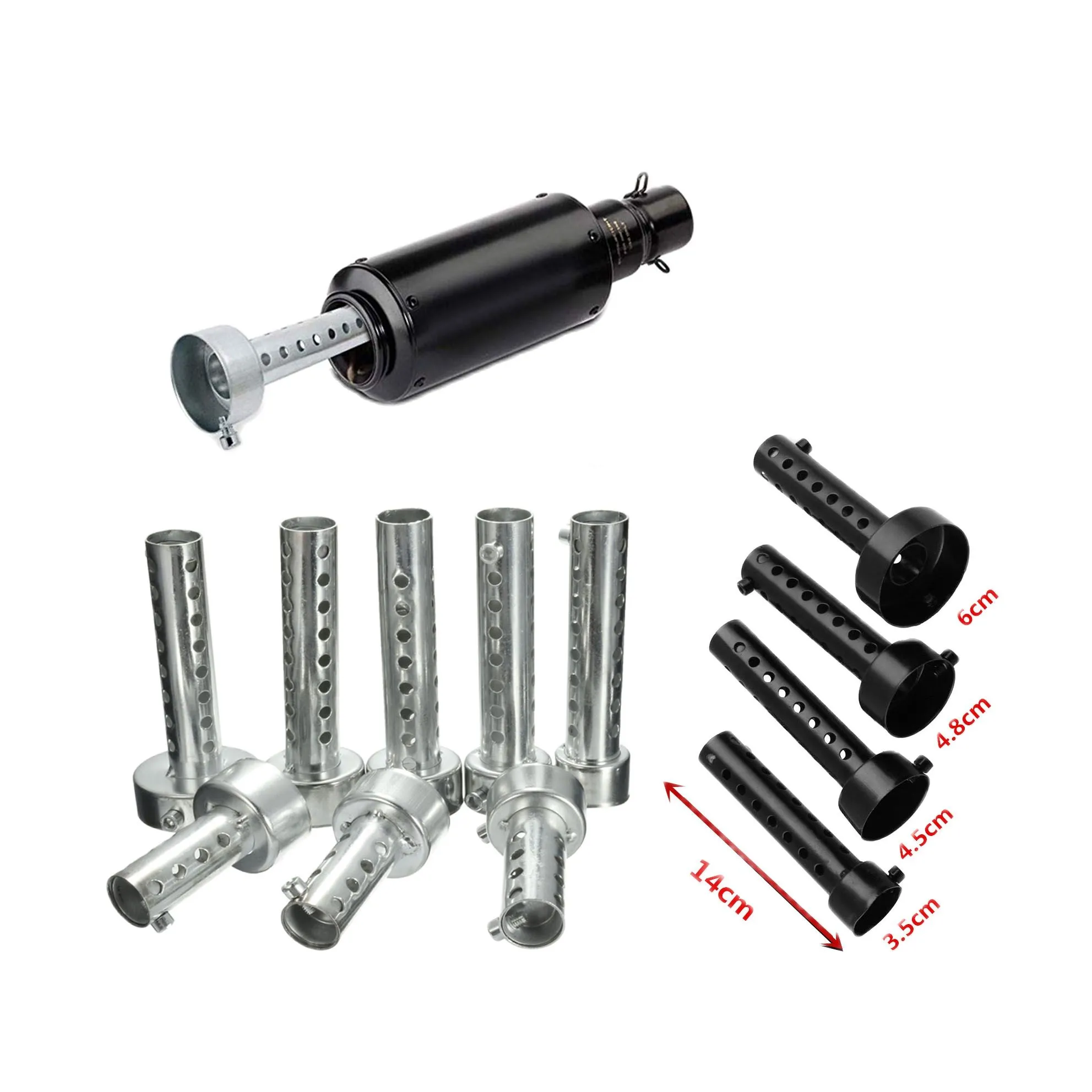 35mm 42mm 45mm 48mm 51mm 60mm Motorcycle Exhaust Muffler