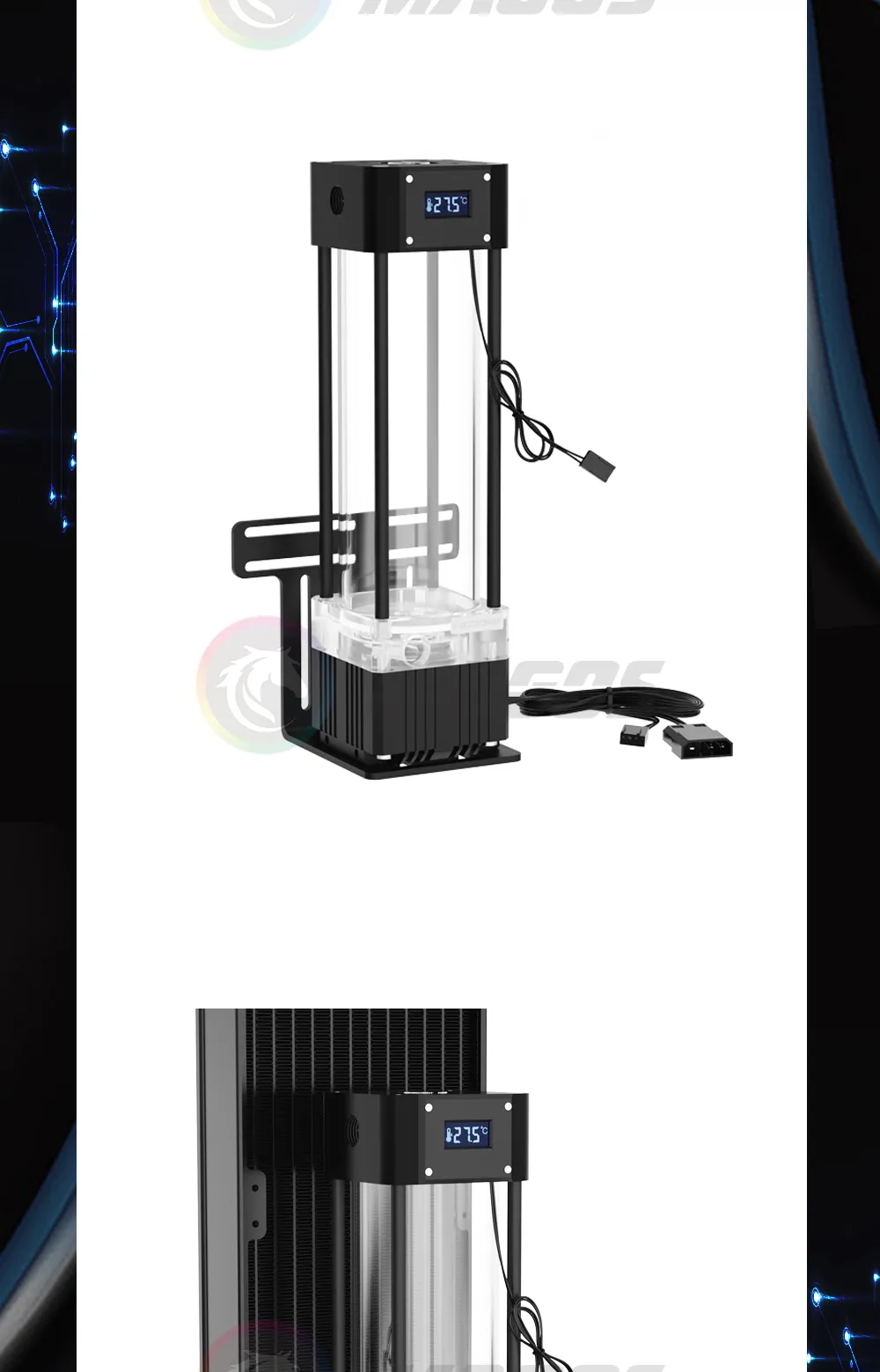 AIO Pump+Res W/Temp Display For Water Cooling... From Ddmyaug, $109.1 ...