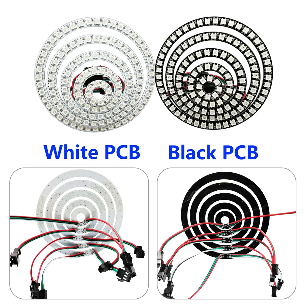 DC5V WS2812B Individually Addressable RGB Round LED Ring Light for ...