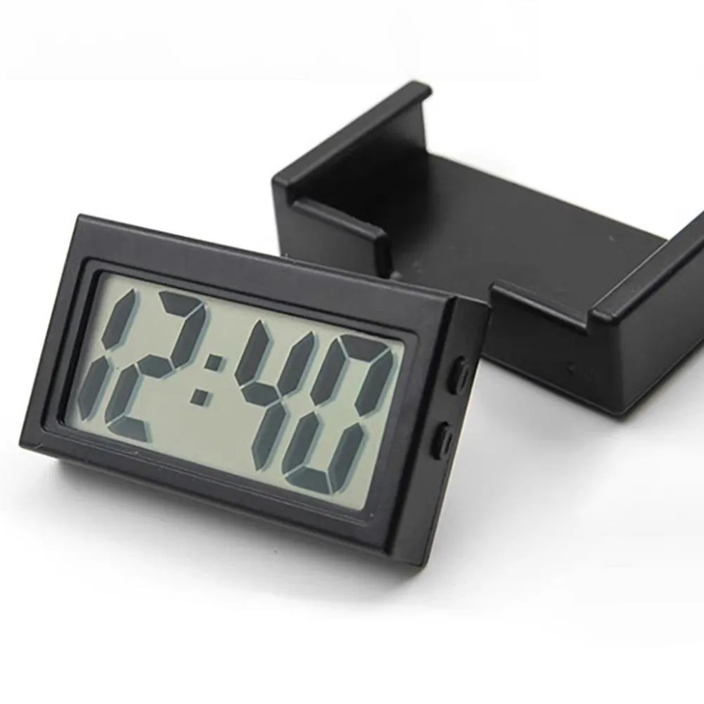 Mini Car Clocks Digital Electronic Dashboard Clock With Self Adhesive ...