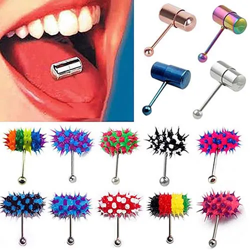 Vibrating Tongue Piercing Jewelry Hammer Shape Stainless Steel Tongue Bar  Stud from Dhgate Nose Rings & Studs - price 46.15