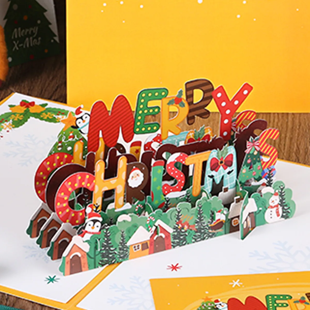Pack Of 6 Christmas Cards, Pop Up Card Christmas Funny 3D...