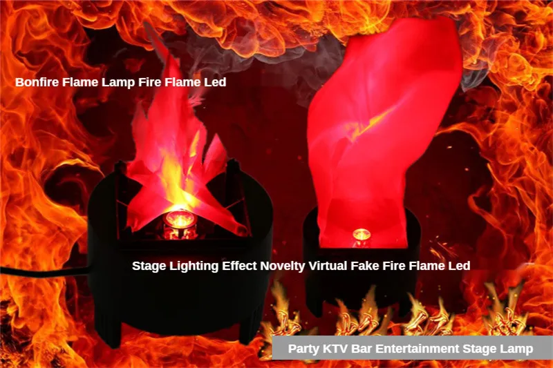 36 LED Flame Effect Light Machine – Stage Atmosphere Party Decor, Fake Fire With Blowers