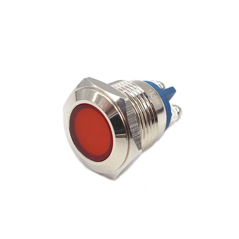 LED-Anzeigeleuchte Metall – 10 Mm, 220 V, Grün, IP66 Wasserdicht, IK10 Explosionsgeschützt – Mit PA66 Sockel