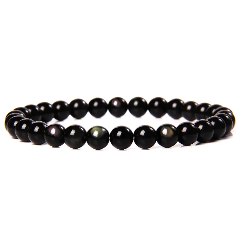 STONE BEAD BRACELET 6 MM COOL GREY STONE BEAD BRACELET 6 MM COOL GREY