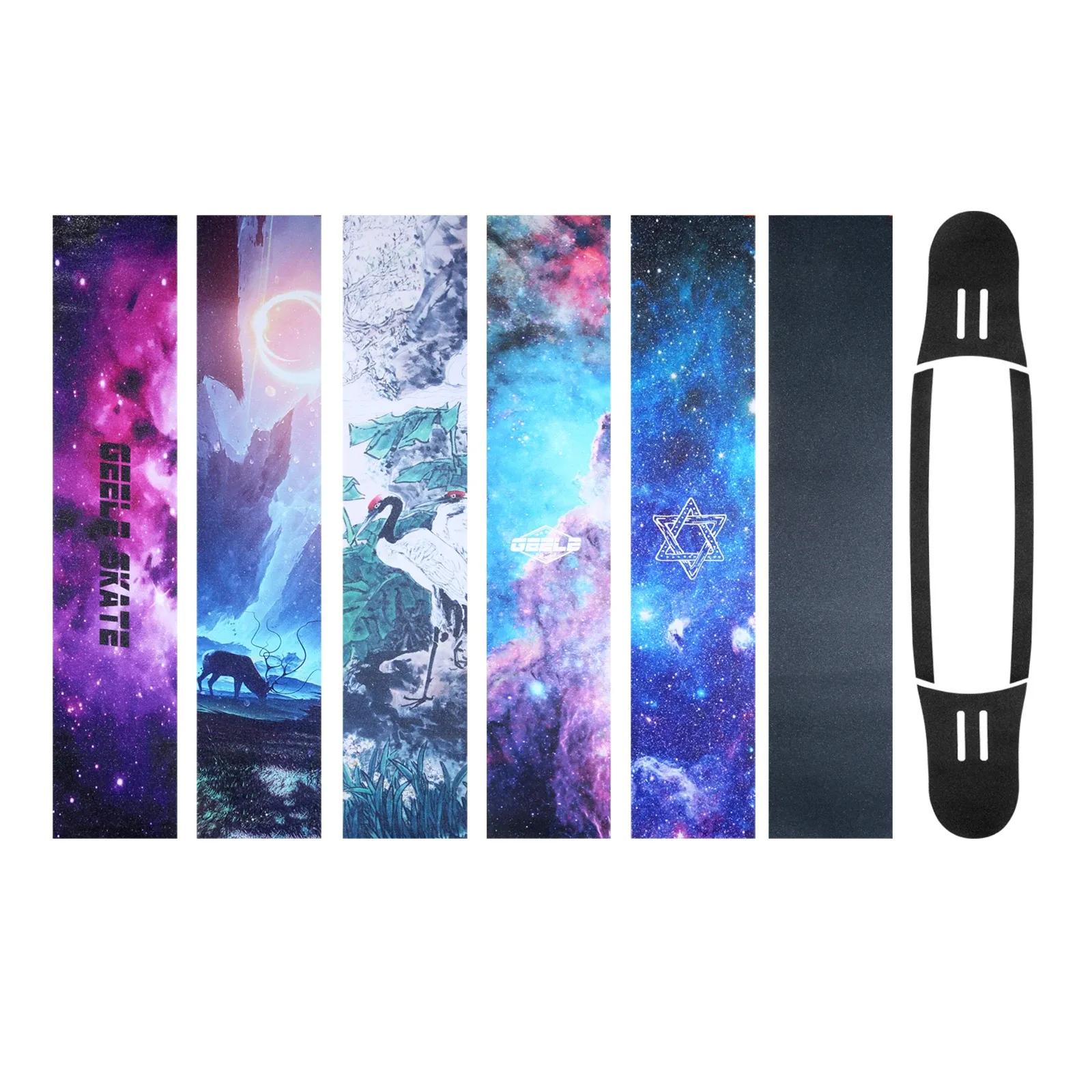 Griptape Pour Skateboard Et Longboard - Motif Requin - Antidérapant - 84 X 28 Cm - Installation Facile - 12