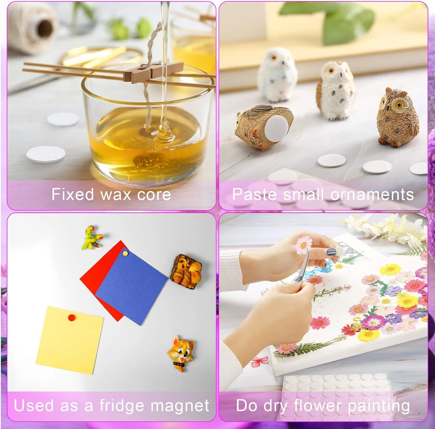 15mm Double-Sided Heat-Resistant Candle Wick Stickers for Candle Making ...