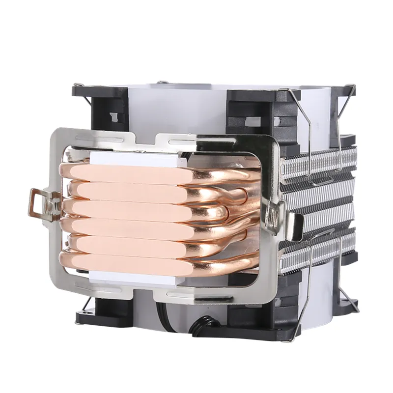 Pure Copper CPU Cooler Air Cooled 90mm Fan With 6 Heatpipes Compatible ...
