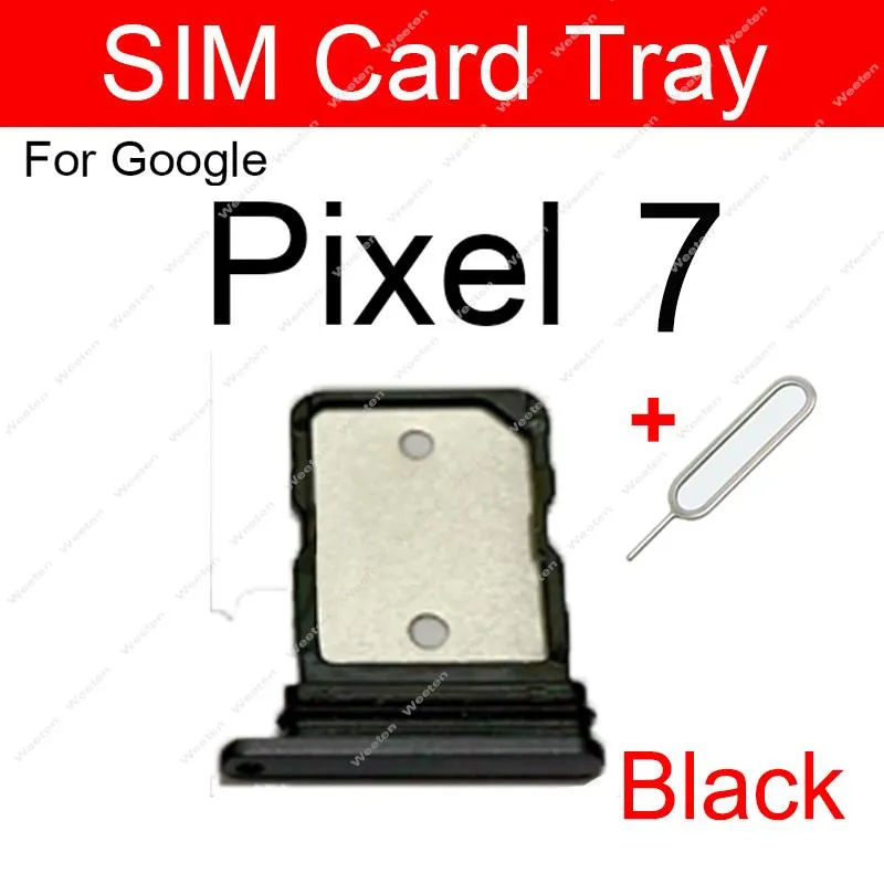 MMOBIEL Dual Simkaart Houder Compatibel met Google Pixel 8 – Sim Tray - Dubbele Simkaarthouder Vervanging – Sim Card Tray - Incl. Sim Pin en Waterdichte Rubberen Ring - Zwart