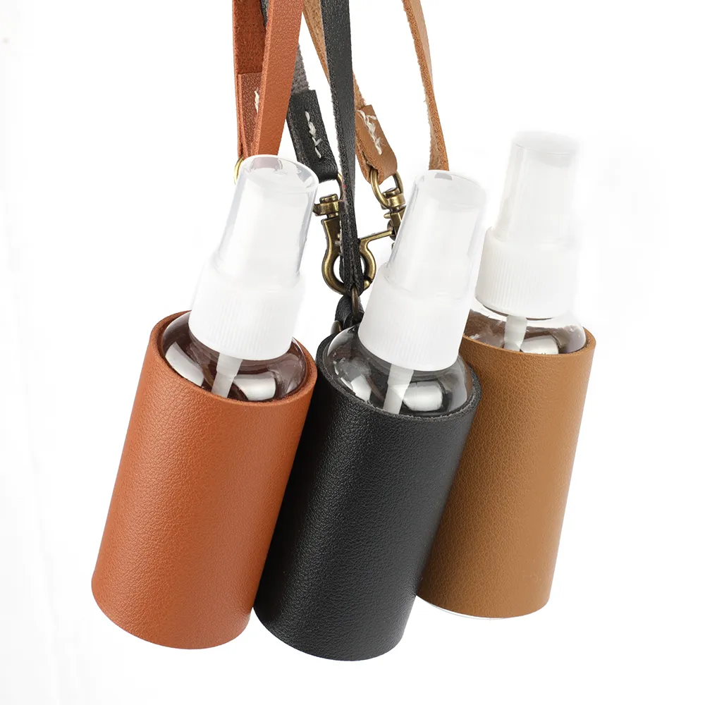 thumbnail image 2 of SUCHI Travel Size Hand Sanitizer Holder,Bottle Case And Carabiner Carrier Bag-Portable Mini Waist Bag For Liquids Clip On Belt Loop,Backpack And Purse-Includes Empty 60ml/ 2 Oz Reusable Bottle (Gray 2 of 10