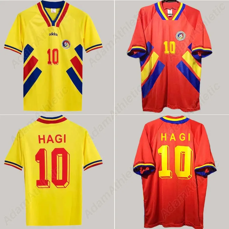 Vintage Soccer Jersey Romania 1994 Hagi Retro From Adamathletic