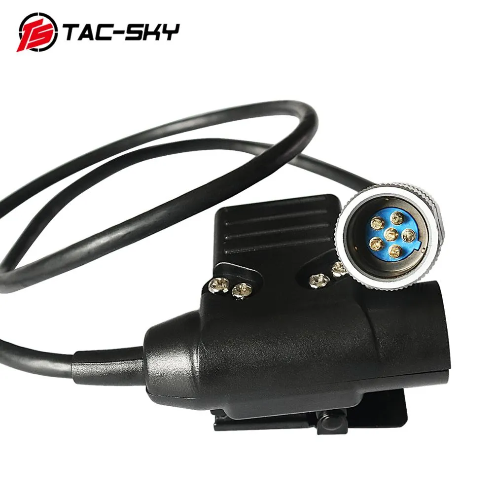 タックスカイ TAC-SKY U94  PTT 6ピン (変換アダプター付き) TS TAC-SKY U94 6-pin PTT For PRC-152/PRC-148 6-pin Connector