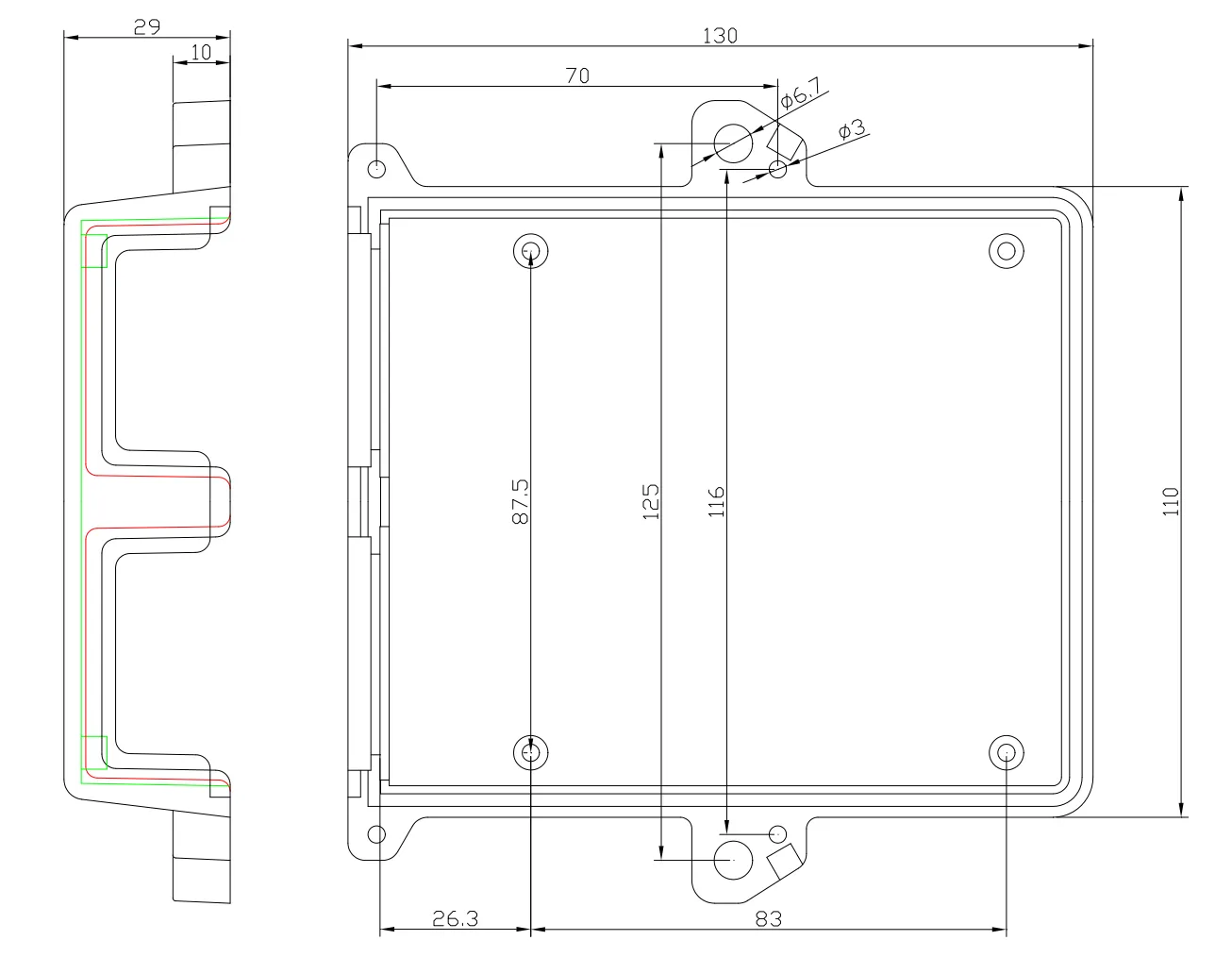 48 Pin Aluminum ECU Shell Case with Onboard Controller Panel Circuit ...