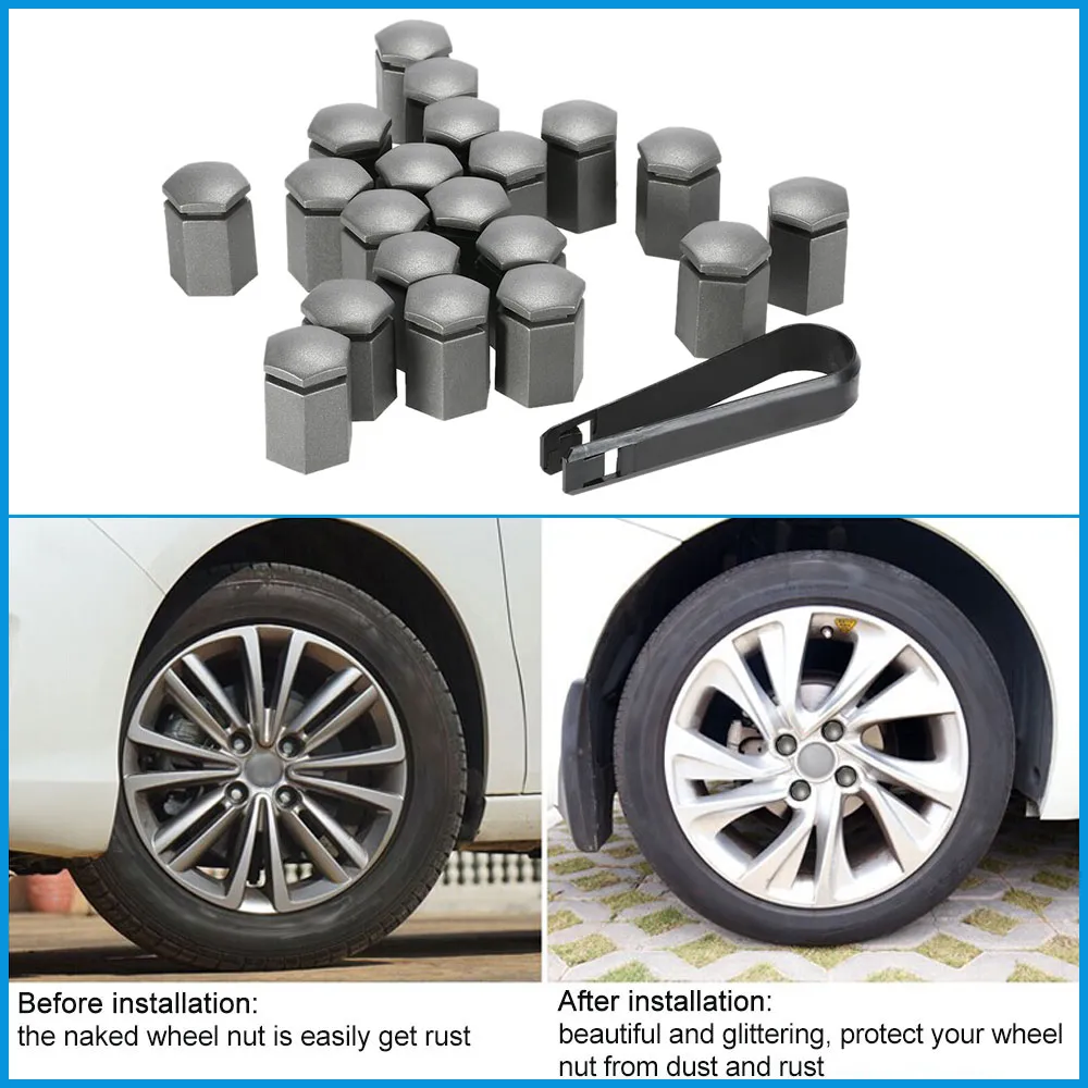 Govel 20Pcs Lug Nut Covers, New Universal 17mm Wheel Lug India
