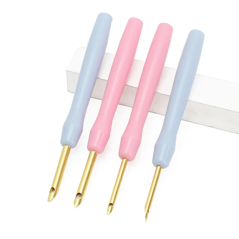 Kit De Broderie Au Poinçon (punch Needle) Avec Aiguille Stylo - Outil Pour Tissage, Tricot, Couture