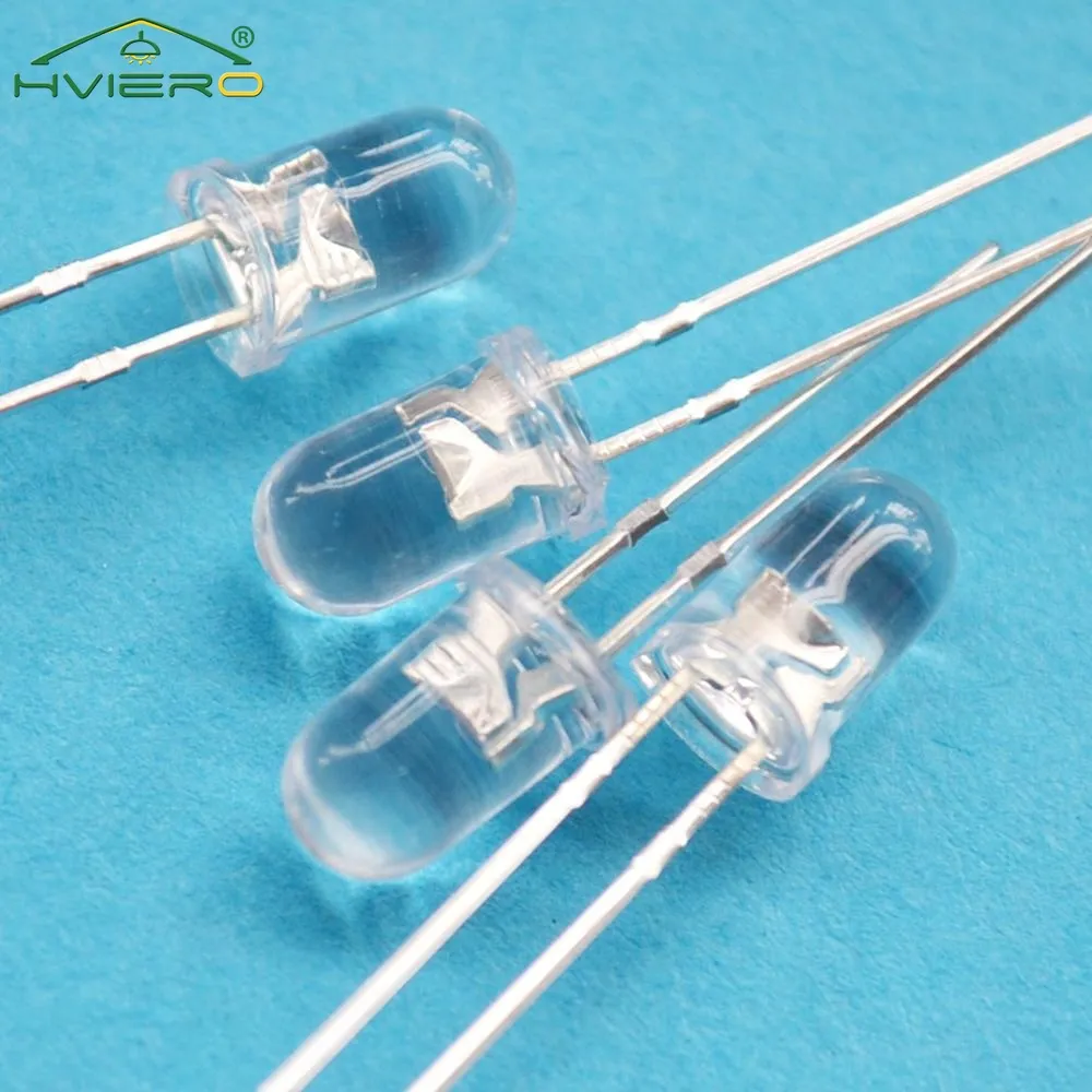 Chanzon 50 pcs 10mm Red Diffused LED Diode Lights (Colored Lens Round DC 2V 20mA