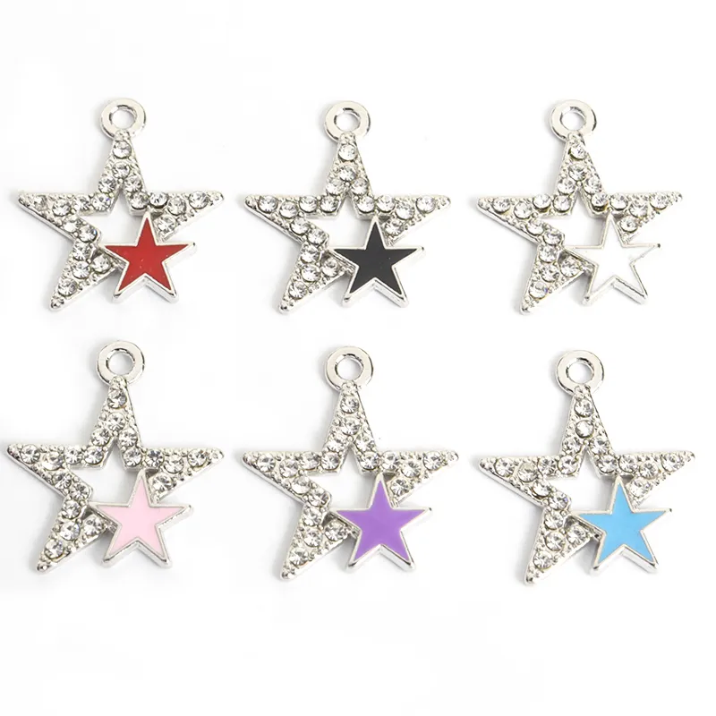 SOUKISS Sterling Silver Pentagram Charm With CZ - Fits Pandora & Major Brand Bracelets - View #3