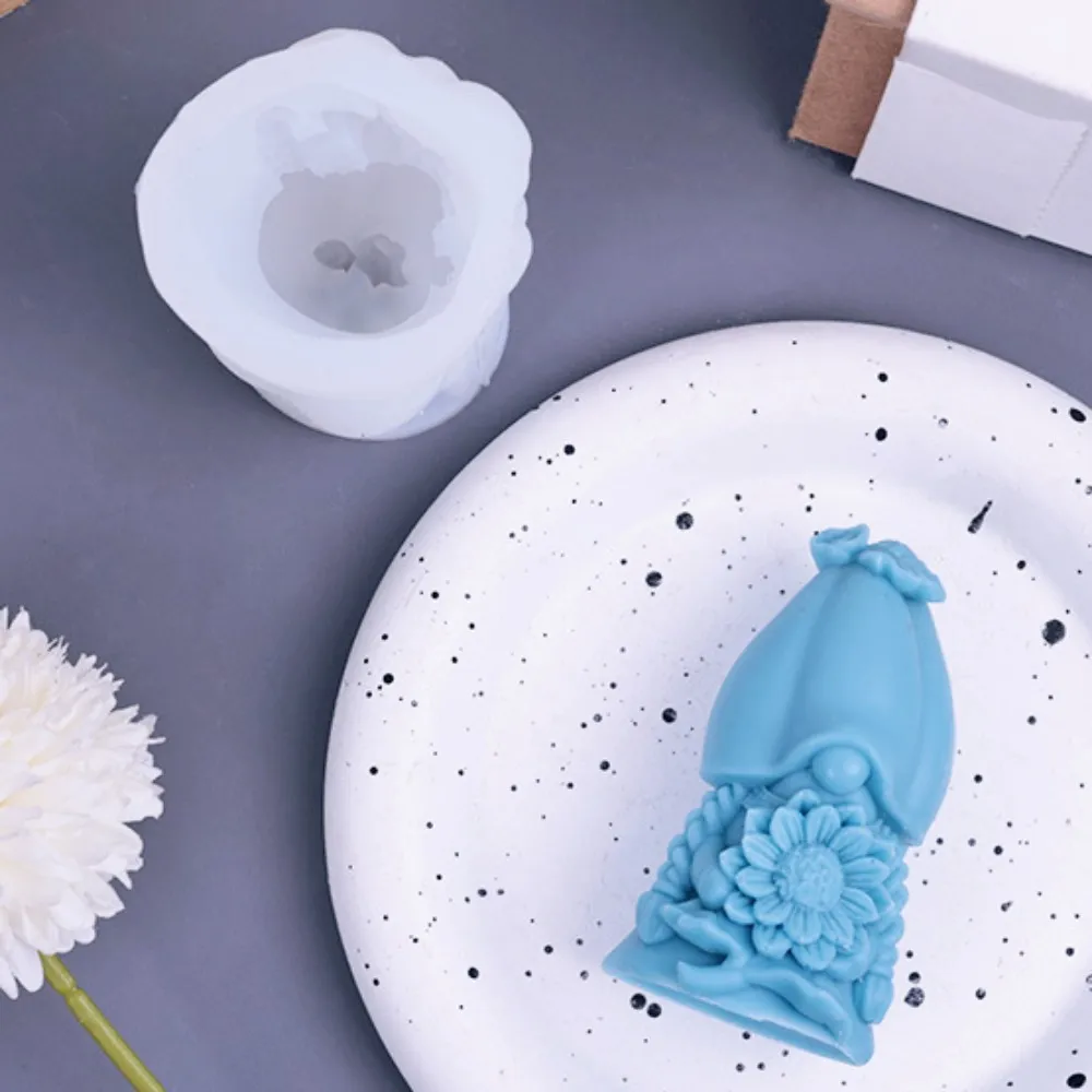3D Sunflower Dwarf Candle Making Tool With Rose Braid, Santa