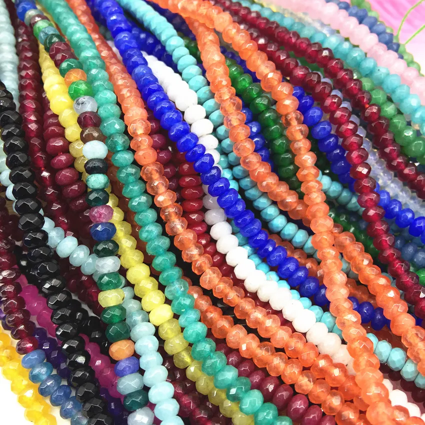 10Strand 2x4mm Natural Green Aventurine Rondelle Gemstone Abacus