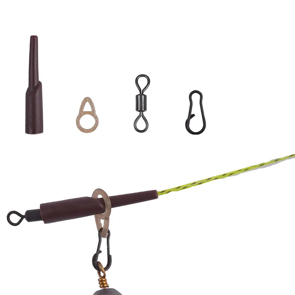 Carp Fishing Running Rig Accessories Kit with Run Rig Rings, Rubber ...