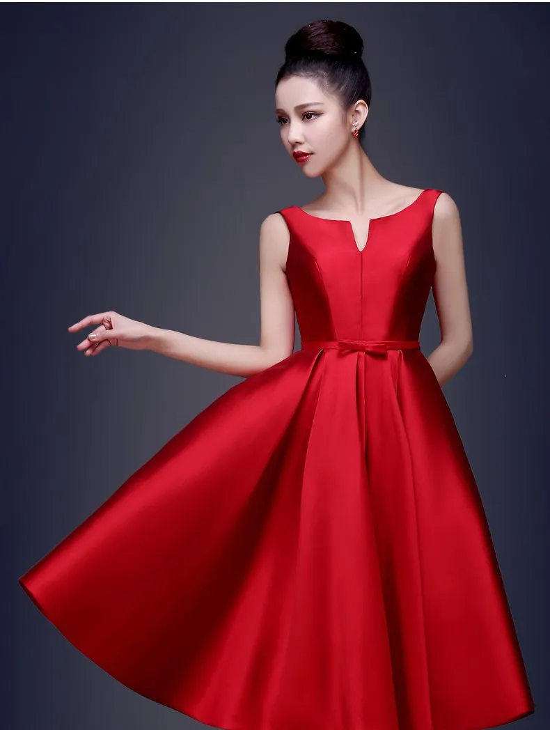 A-line Plus Size Formal Banquet Dress in Satin with Built-in Bra and  Natural Waistline from Dhgate Cocktail Dresses - price 88.73