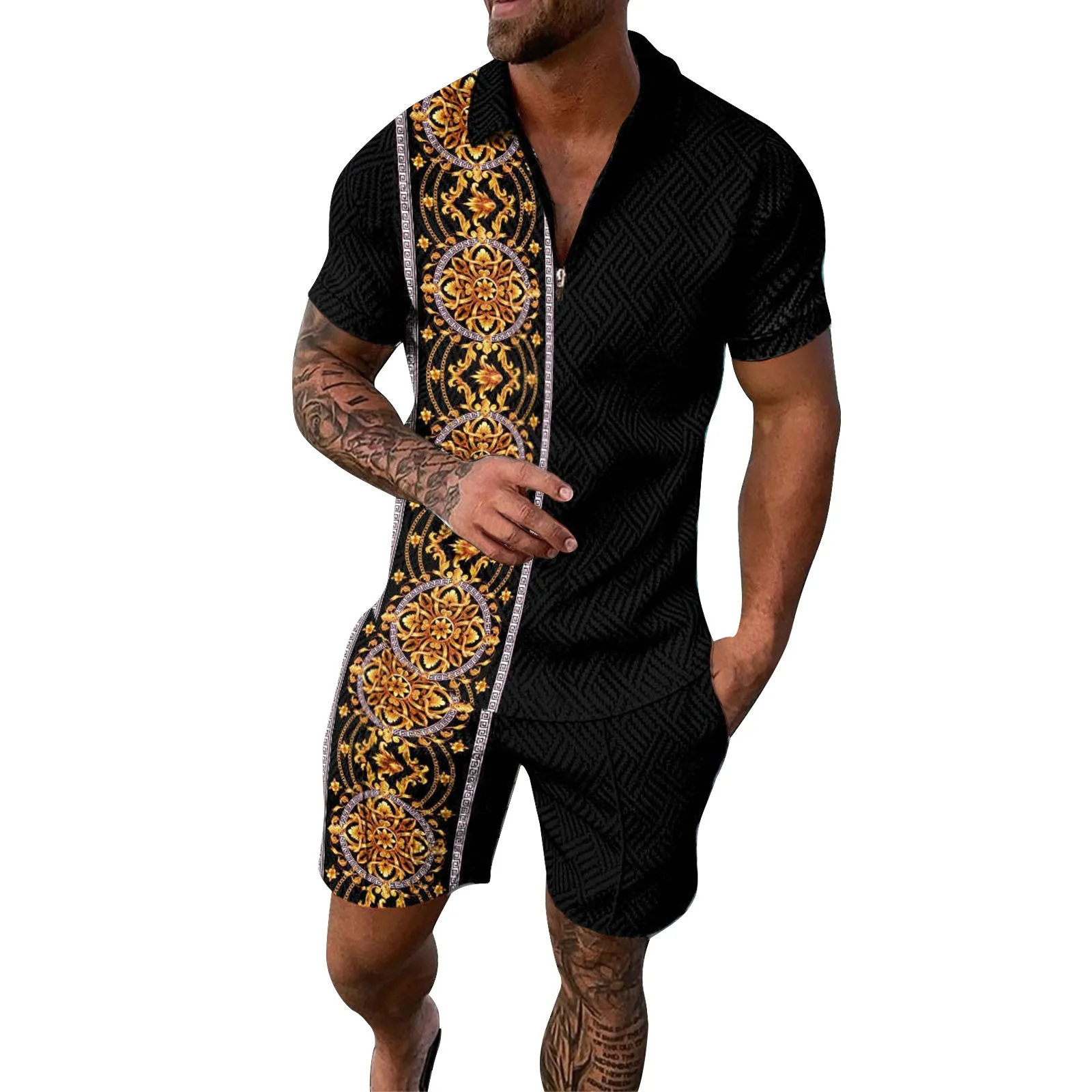 Summer gym outfit men for Men: Short Sleeve Casual Shirt and