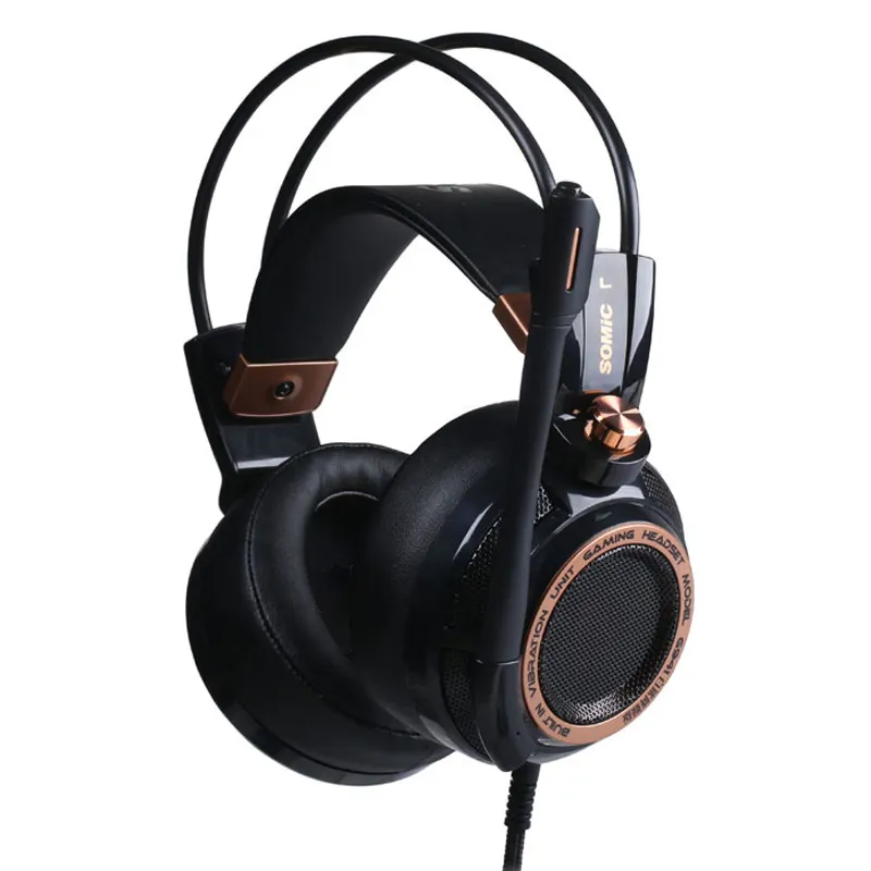 Active Noise Cancelling Gaming Headset Somic G941 USB 7.1 Surround Sound Headphones with Mic LED Light for PC Computer