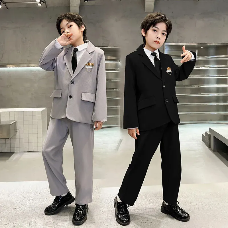 Autumn Black Non Teaching Uniform For Boys Loose Blazer And 