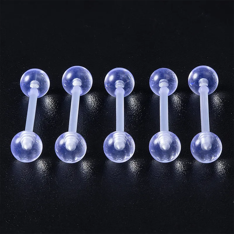 12 Piece Surgical Steel Tongue Ring Barbell Set - 14G (1.6mm) Body Piercing Jewelry