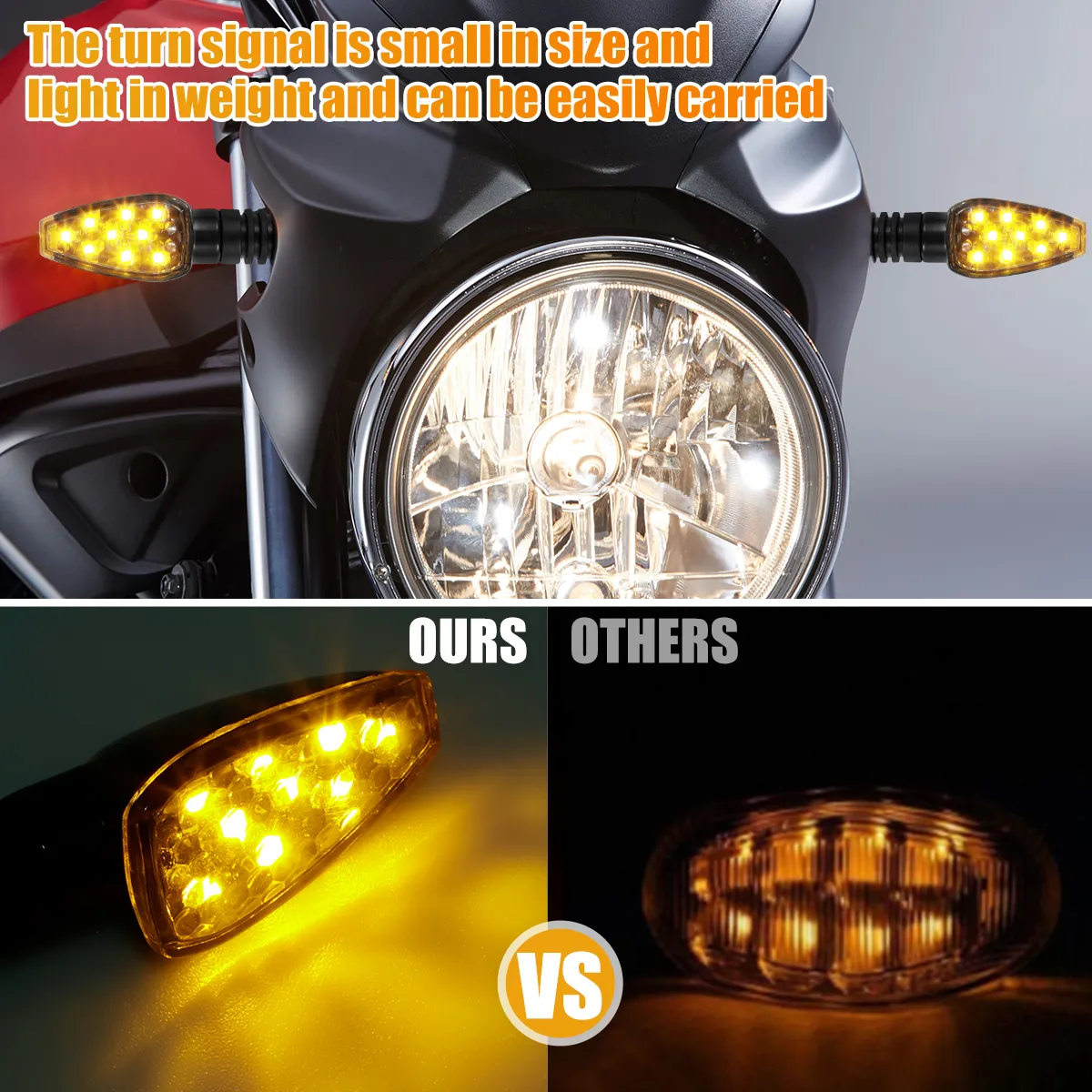 1 Pair Motorcycle Flasher Blub Turn Signal Lamp DC 12V Motorbike Indicator Li Ba