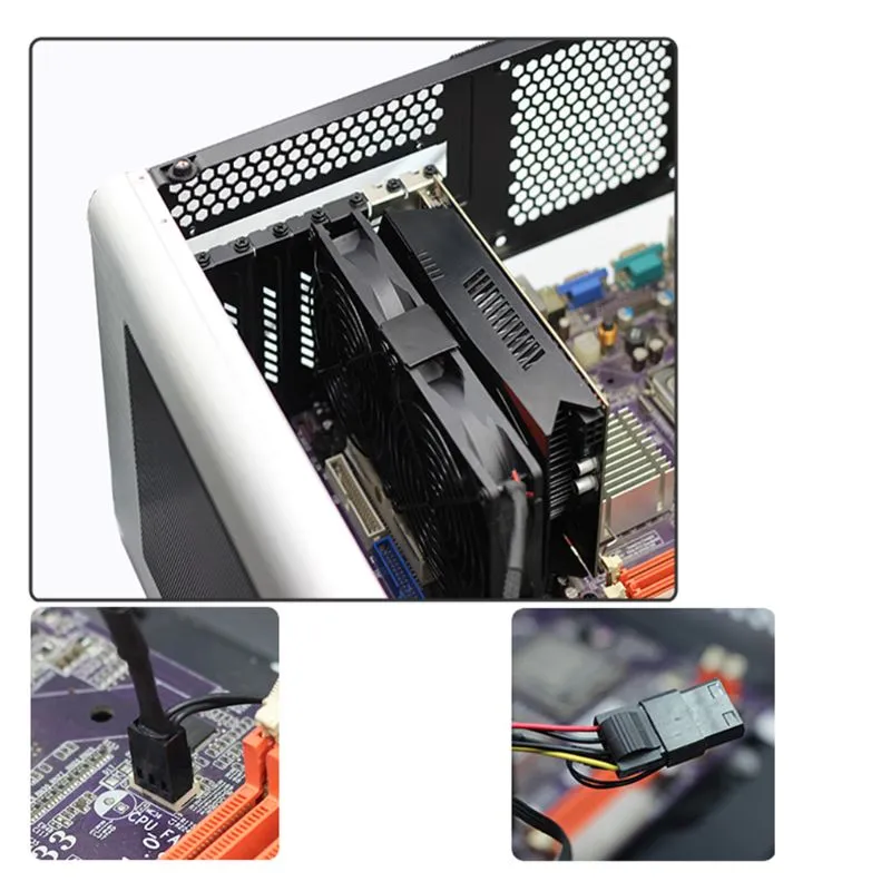 Universal Dual 80mm VGA Cooler Quiet High Speed GPU Heatsink With ...
