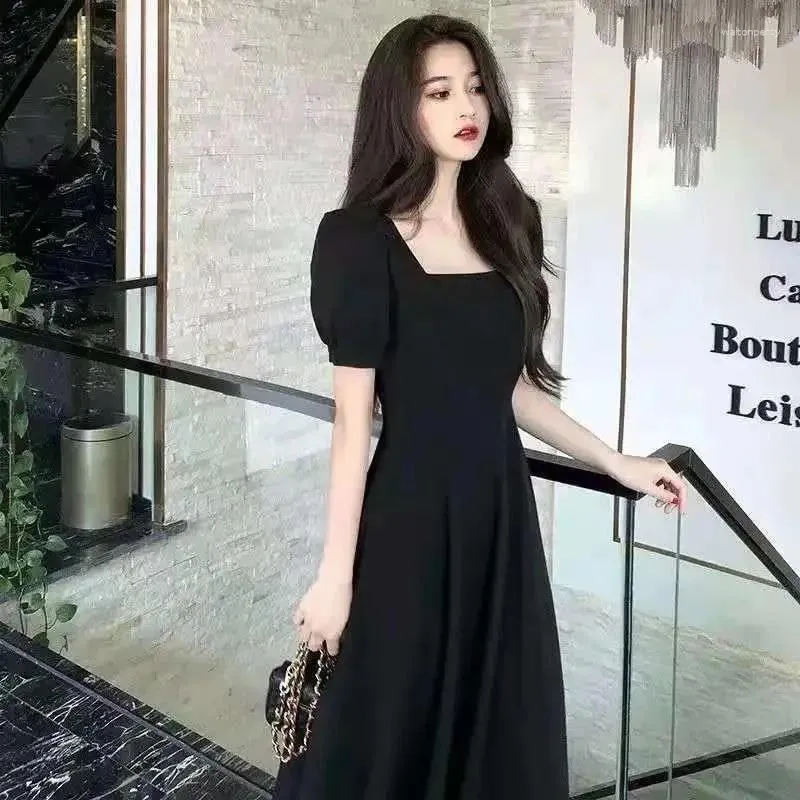 green emerald velvet dress Nmoder Casual Dresses for Women Semi Formal Fit and Flare 3/4 Sleeve A-line  Church Work Dress with Pockets White M at Amazon Women's Clothing store main image 1