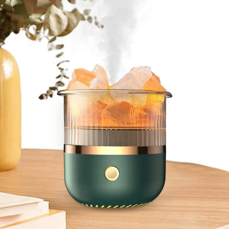 AromatherapySalt Stone Crystal Lamp Humidifier with Colorful Light from ...
