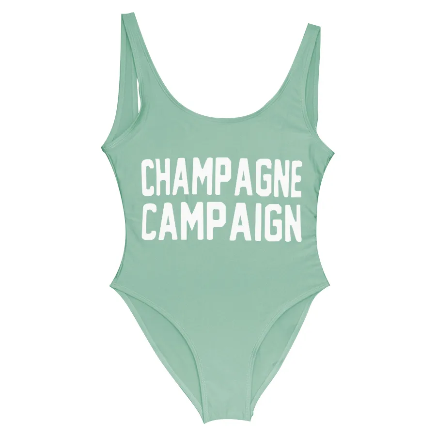 Champagne campaign swimsuit sale
