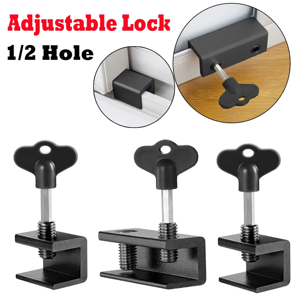 1-3PCS Aluminum Window Locks Adjustable Sliding Door Window Frame  Security Locks for Home Office