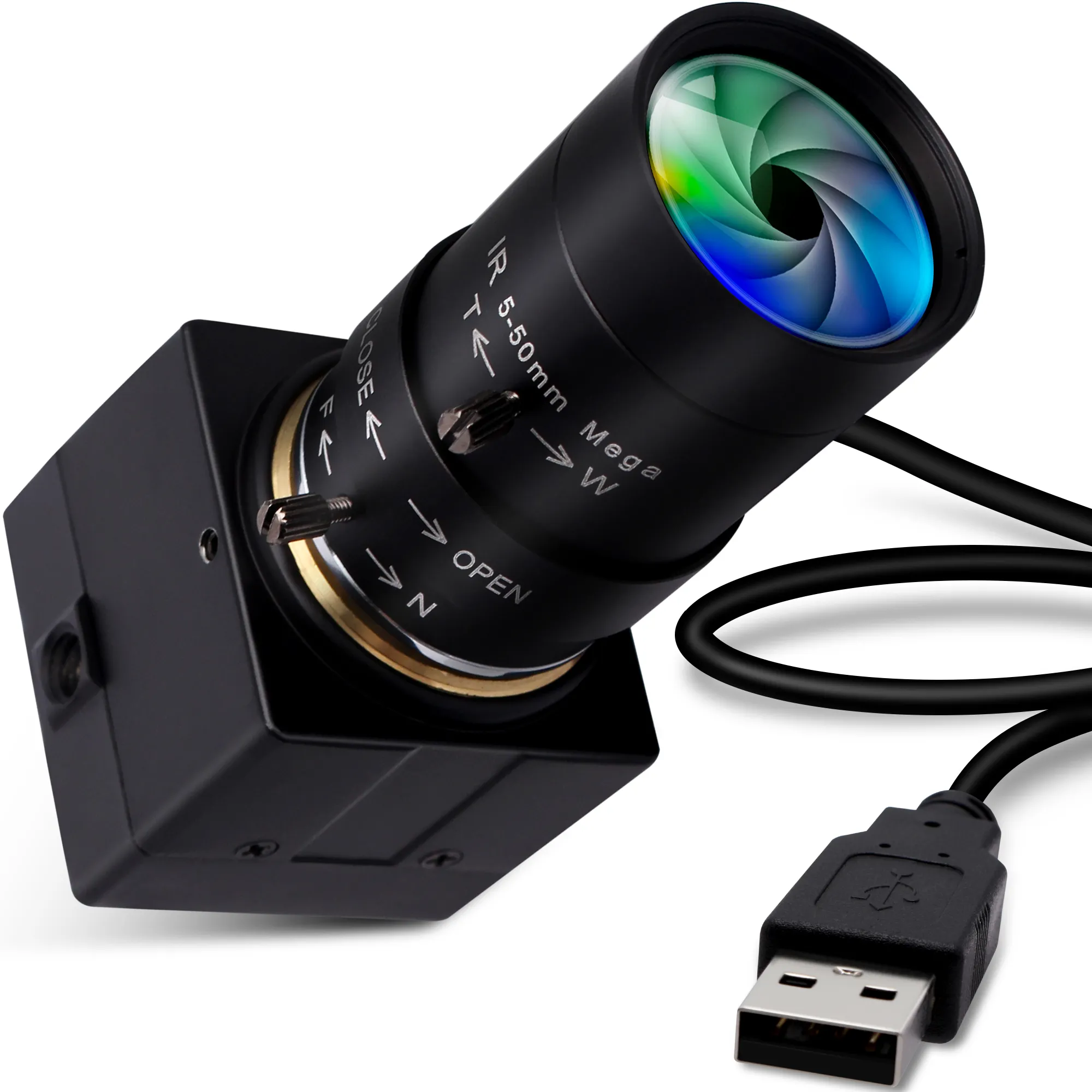 ELP 16MP 10X Zoom Camera Micro USB Webcam Driver Free, Plug and