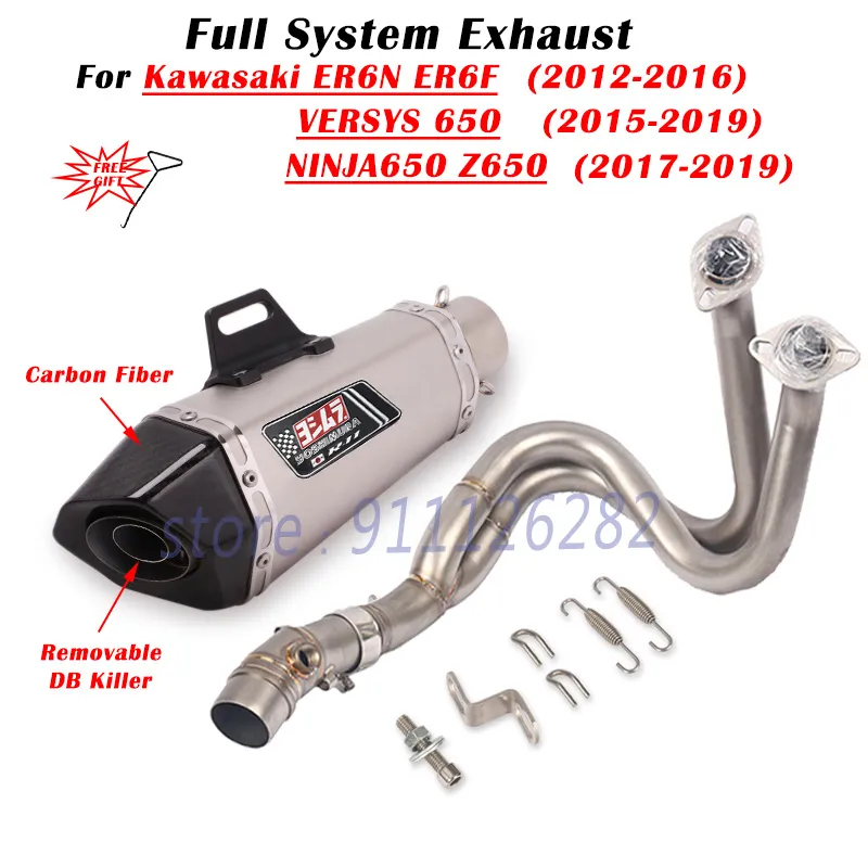 DHgate.com:Full System Yoshimura Style Black Stainless Steel