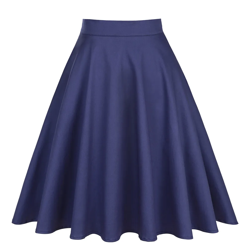 Circle Skirt Dresses: Vintage Inspired A Line Knee Length Skirt