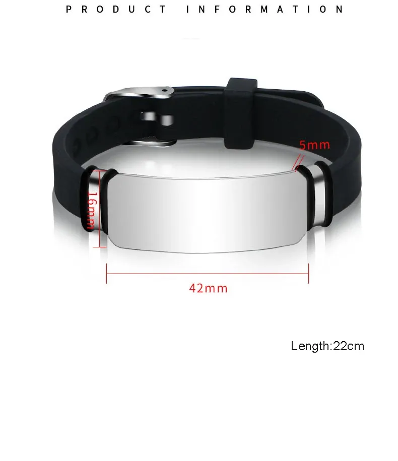 GMXLin ASTHMA Medical Alert Bracelet For Men Women Adjustable Stainless Steel