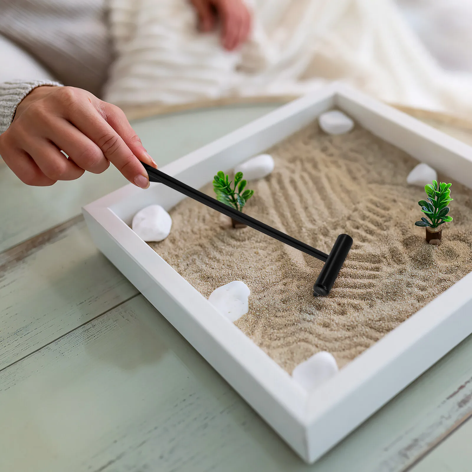 DHgate.com:6-Piece Mini Zen Garden Kit: Desktop Sandbox