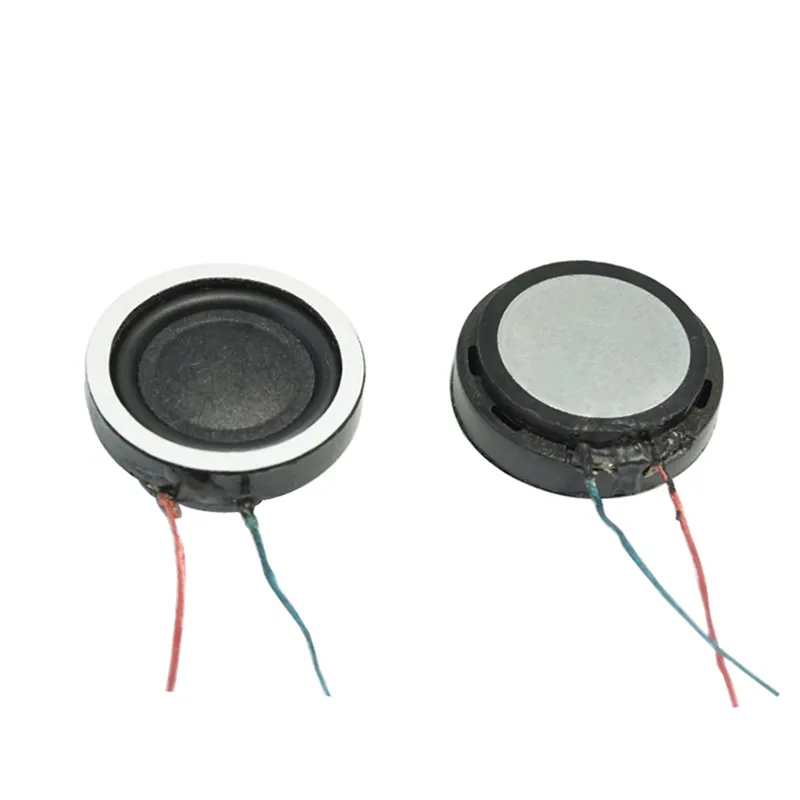 2Pcs 1 Inch (20mm) Ultra-Thin Full Range Speakers – 4 Ohm, 2 Watt – Round - View #3