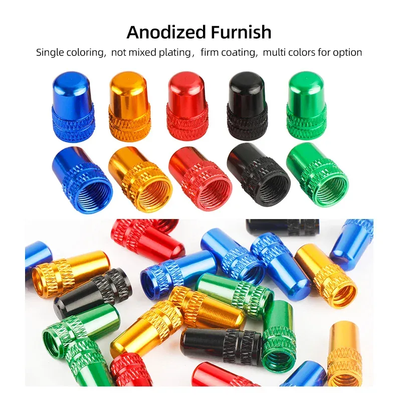 Save Big on Bulk Tire Valve Cap Presta Bike Valve Caps Aluminum Alloy Tire  Valve Covers With Seal Ring For Car, Scooter, Bike Dustproof Lightweight 
