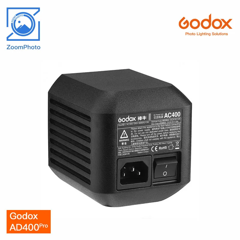 Godox AC400 ac in adapter for Godox AD400Pro Outdoor Flash - AC 