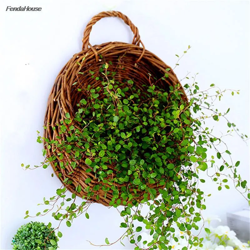 Wicker Wall Hanging Planter - Rattan Basket for Indoor Plants &amp; Garden ...