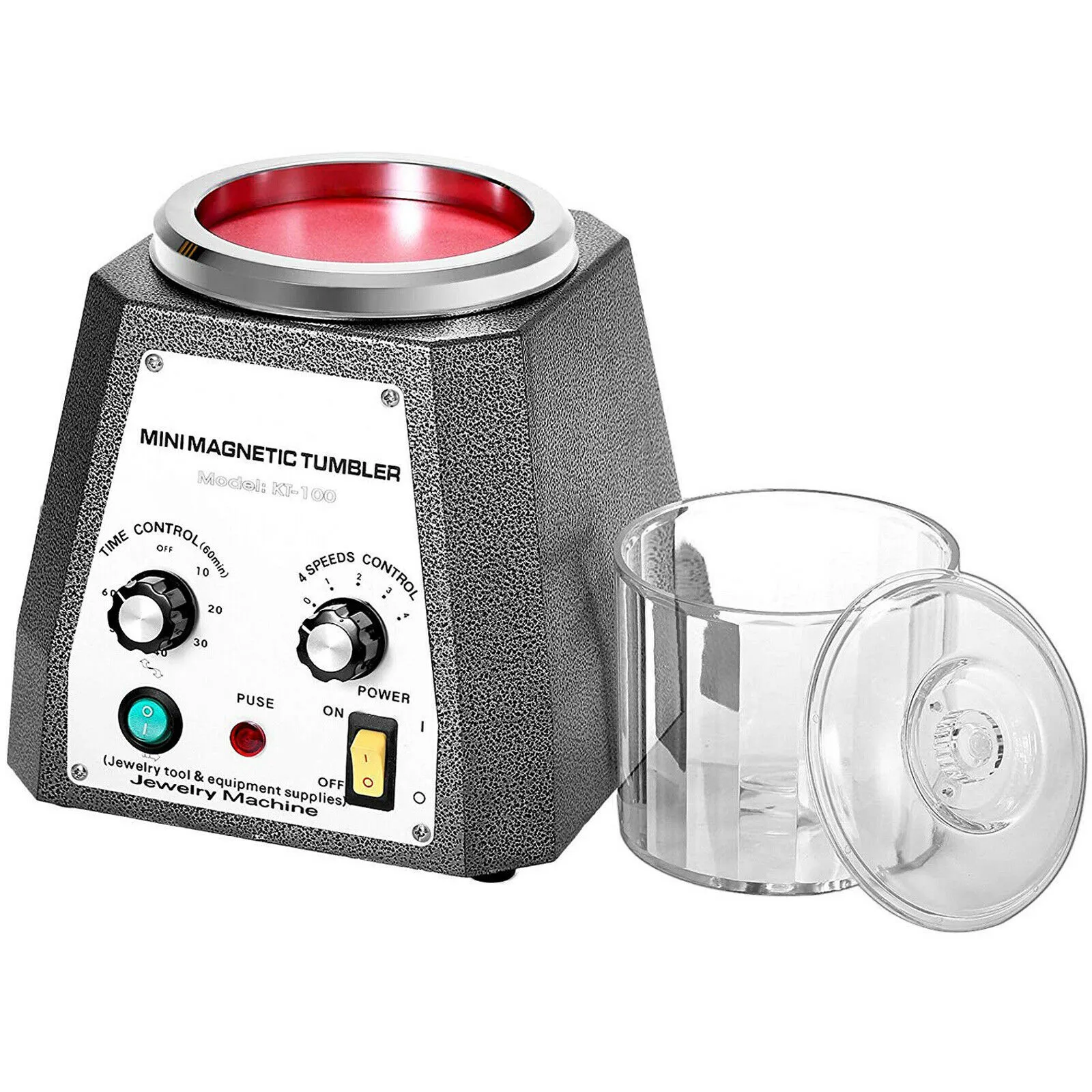 KT-100磁気タンブラー磁気ポリッシャー 4段階速度ジュエリーポリッシャー KT-100磁気タンブラー磁気ポリッシャー 4段階速度ジュエリー
