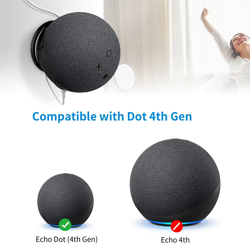 Save Big on Bulk Echo Dot Wall Mount Amazon Echo Dot Wall Mount Hanger  Holder For 4th 5th Gen Space Saving Accessories For Bedroom, Kitchen,