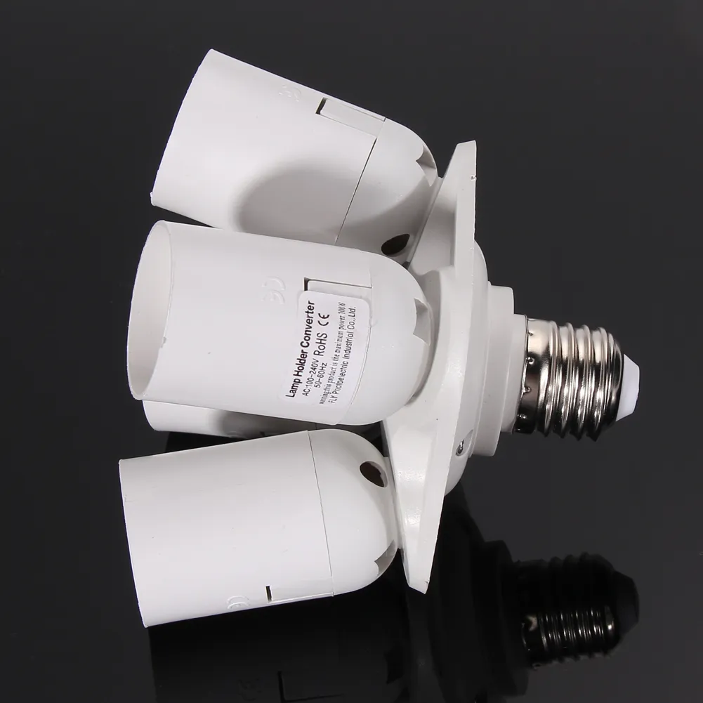 3 in 1 E27 Light Bulb Socket Adapter Standard Lamp Holder Splitter for ...