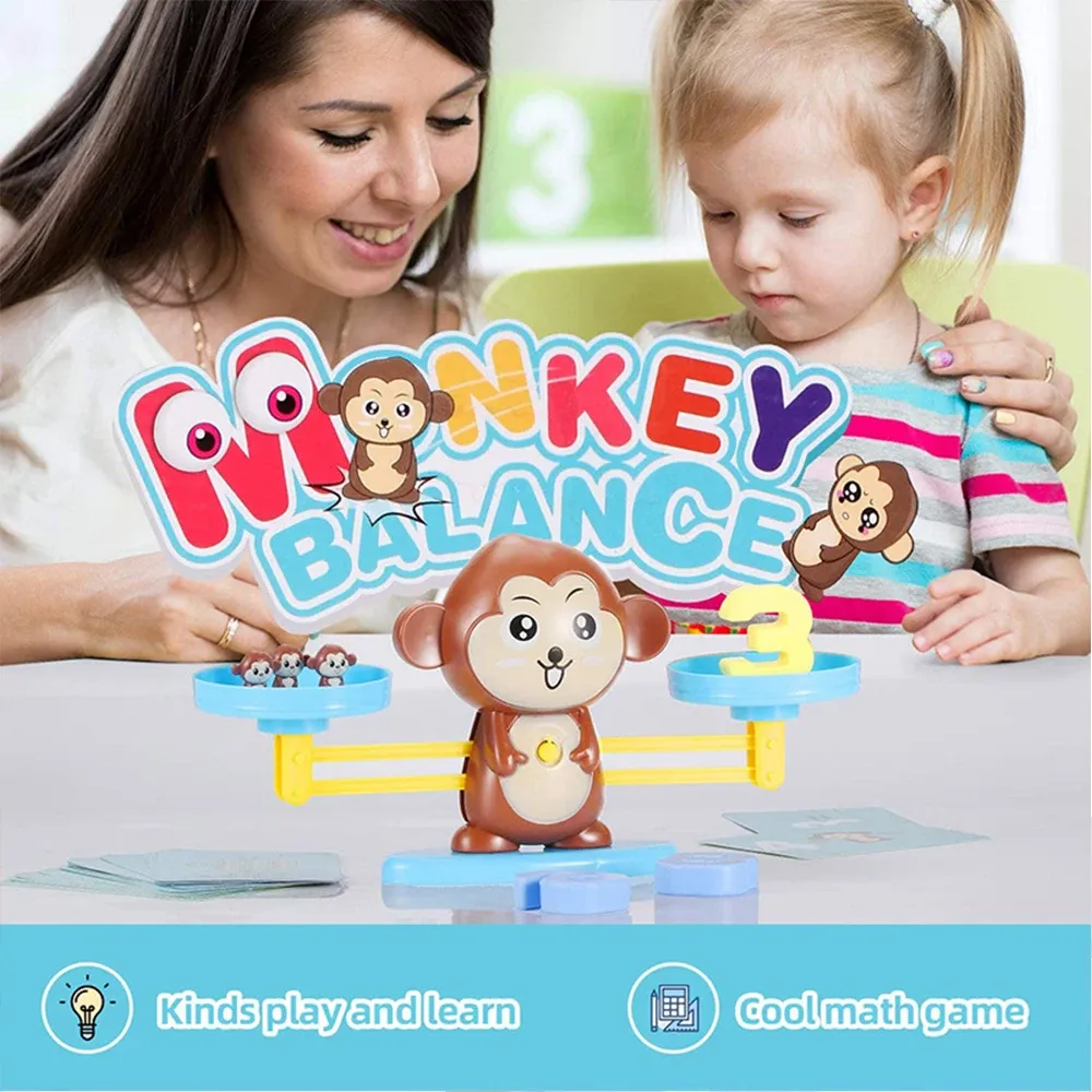 Monkey Balance Scale Math Toy Montessori Educational Digital Number ...