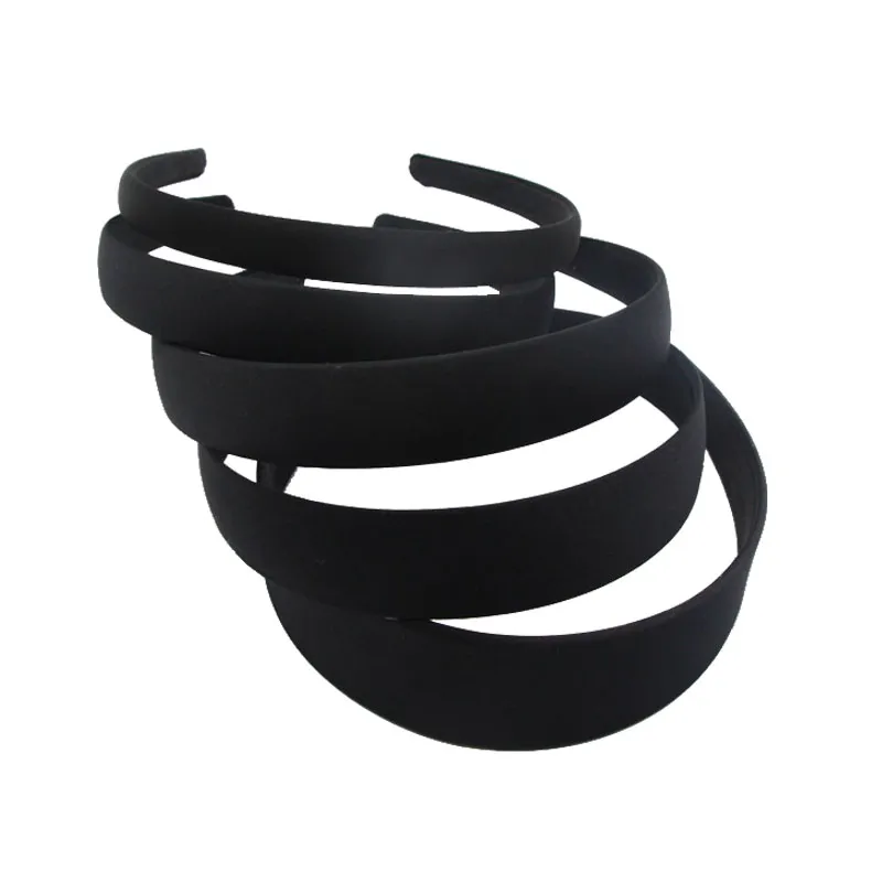 Cloth Hair Bands: Black Wide Headbands 4cm DIY Jewelry
