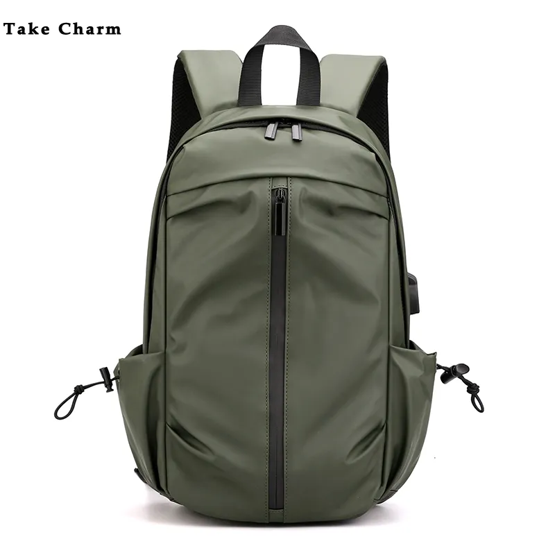 Black Leather Backpack For Men 15.6 Inch Laptop Backback 